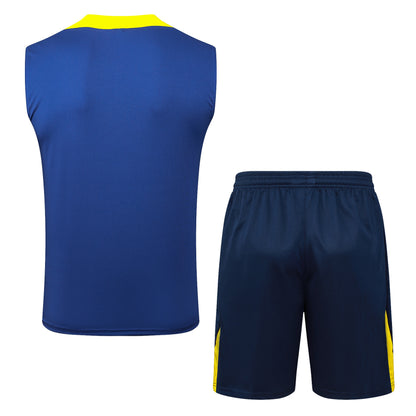 Atletico Madrid Sleeveless Training Kit - Purple/Yellow