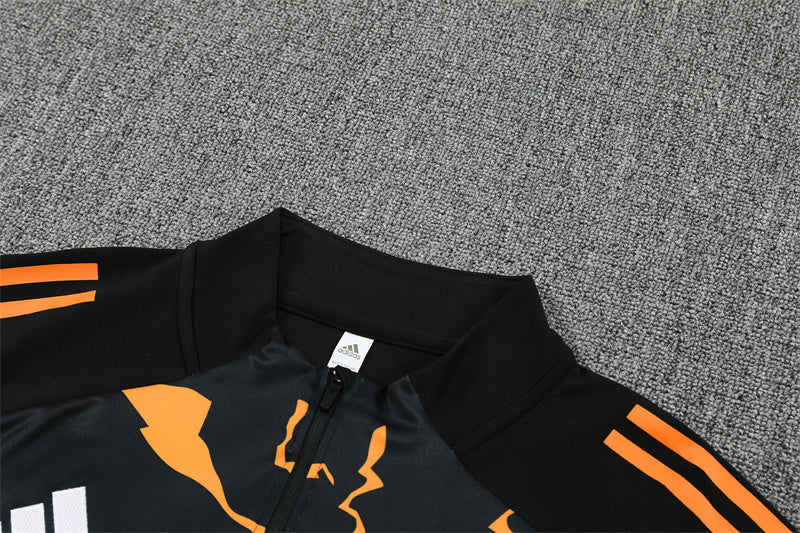 Real Madrid  Black orange Tracksuit