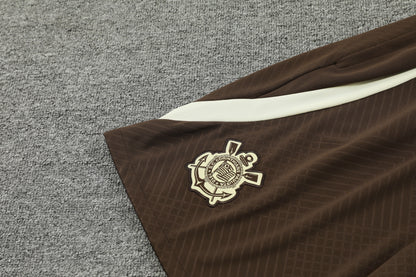 Corinthians Sleeveless Training Kit - Coffee/Cream