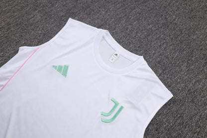 Juventus Sleeveless Training Kit -  White/Pastel