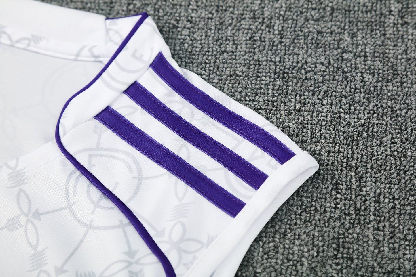 Real Madrid Sleeveless Training Kit - White/Purple/Black