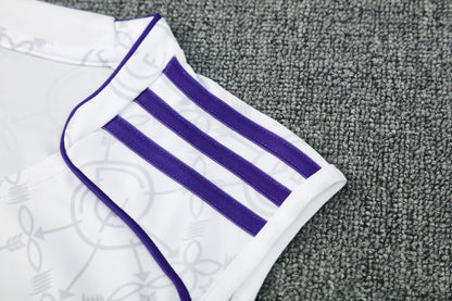 Real Madrid Sleeveless Training Kit - White/Purple/Black