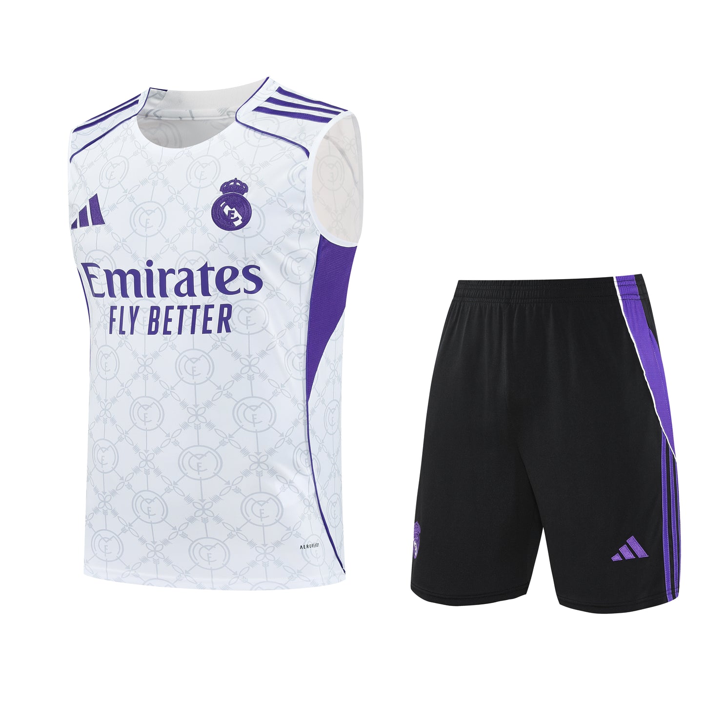 Real Madrid Sleeveless Training Kit white+purple