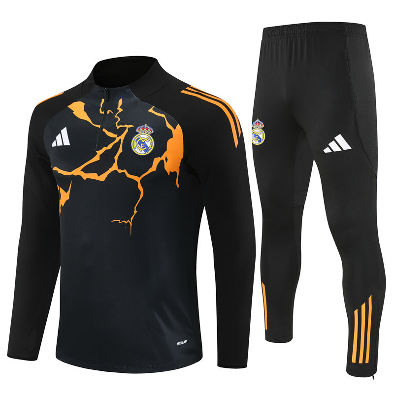 Real Madrid  Black orange Tracksuit