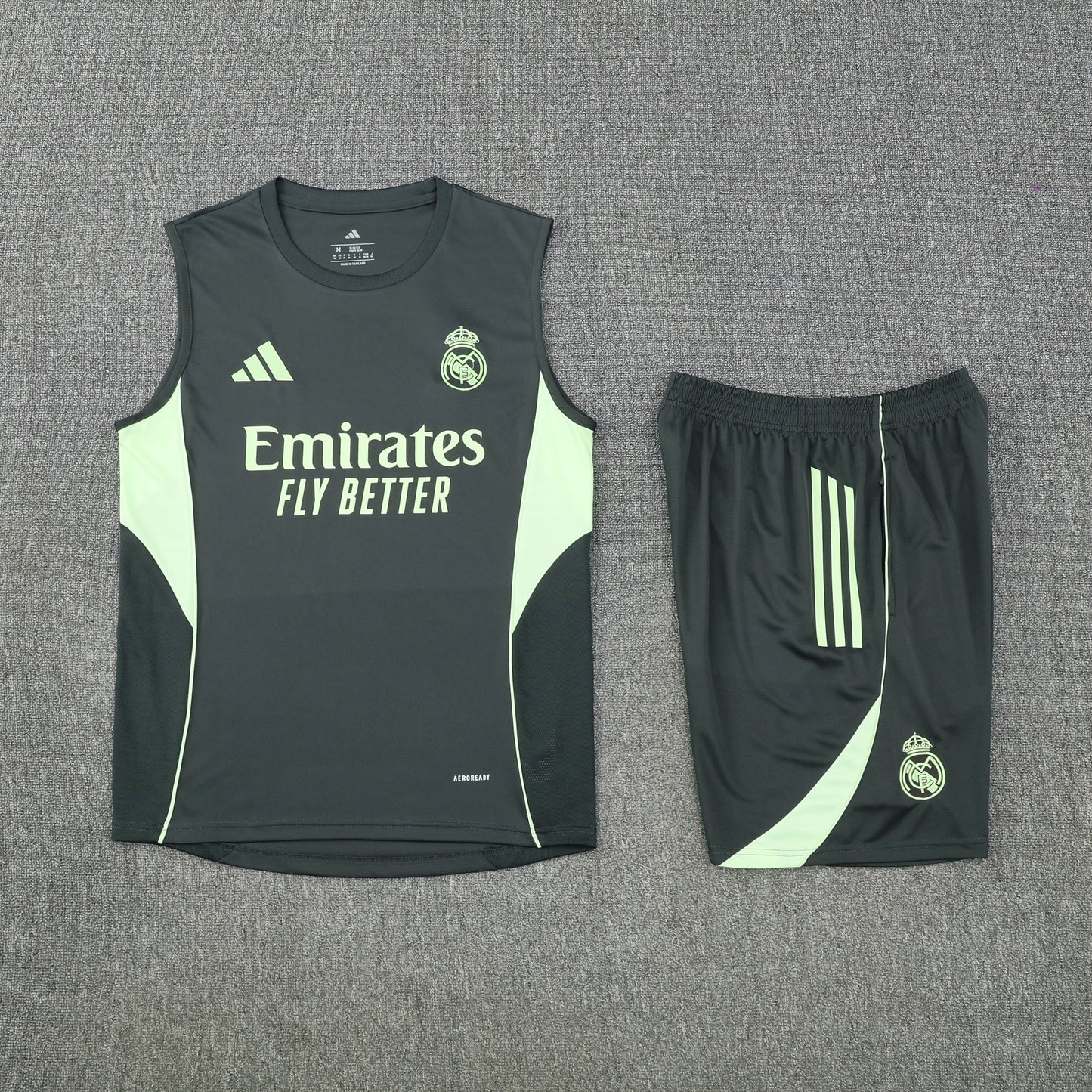 Real Madrid Sleeveless Training Kit grey