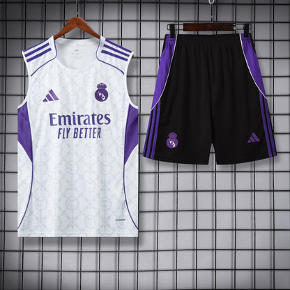 Real Madrid Sleeveless Training Kit white+purple