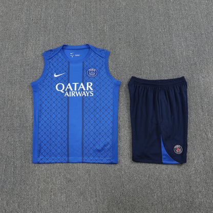 Paris Sleeveless Training Kit  blue pattern
