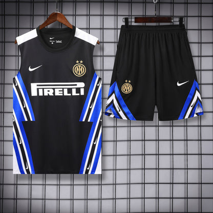 Inter Milan Sleeveless Training Kit Black