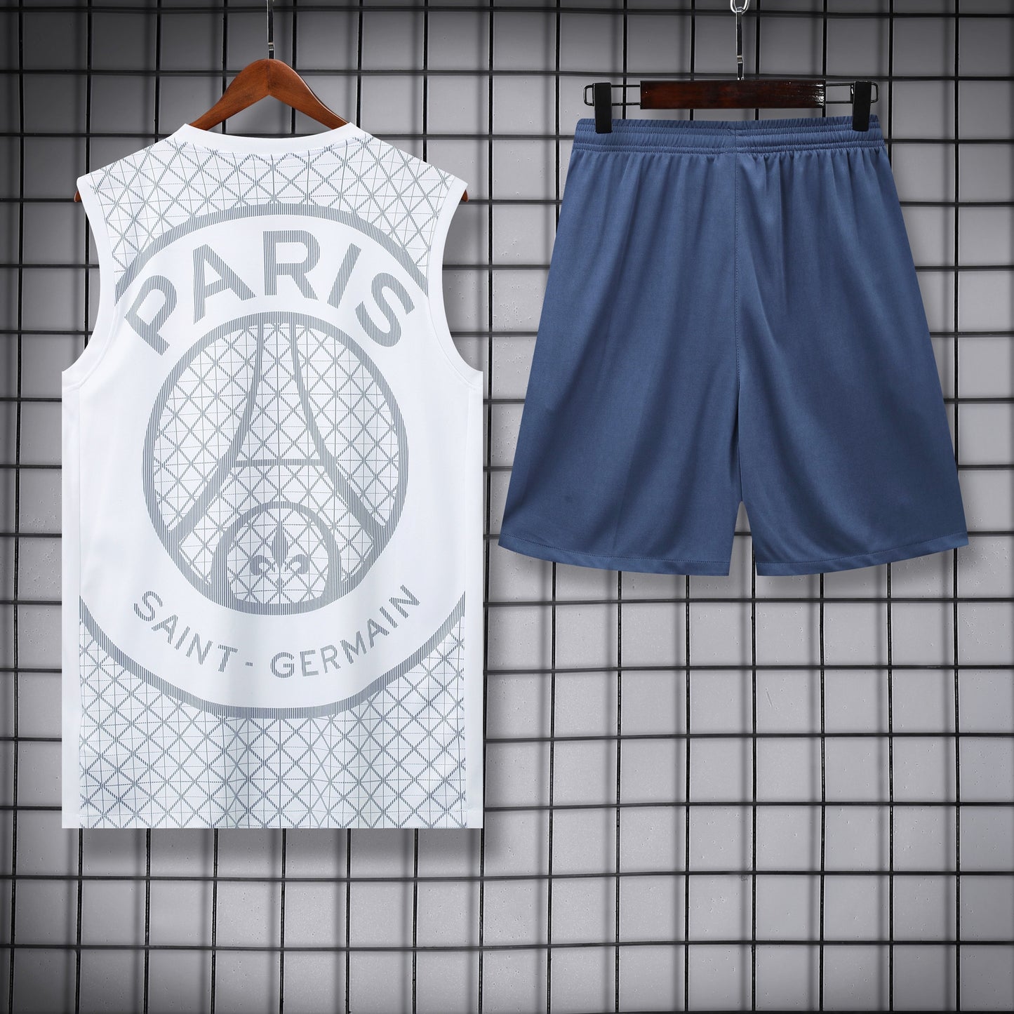 Paris Sleeveless Training Kit  white pattern