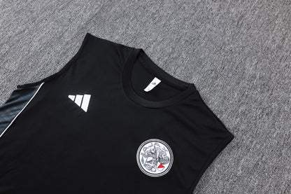 Ajax Sleeveless Training Kit - Black/Grey/White