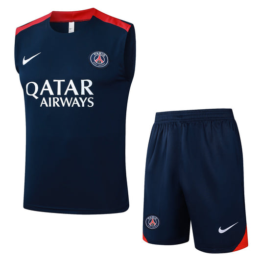 PSG Sleeveless Training Kit - Navy/Red