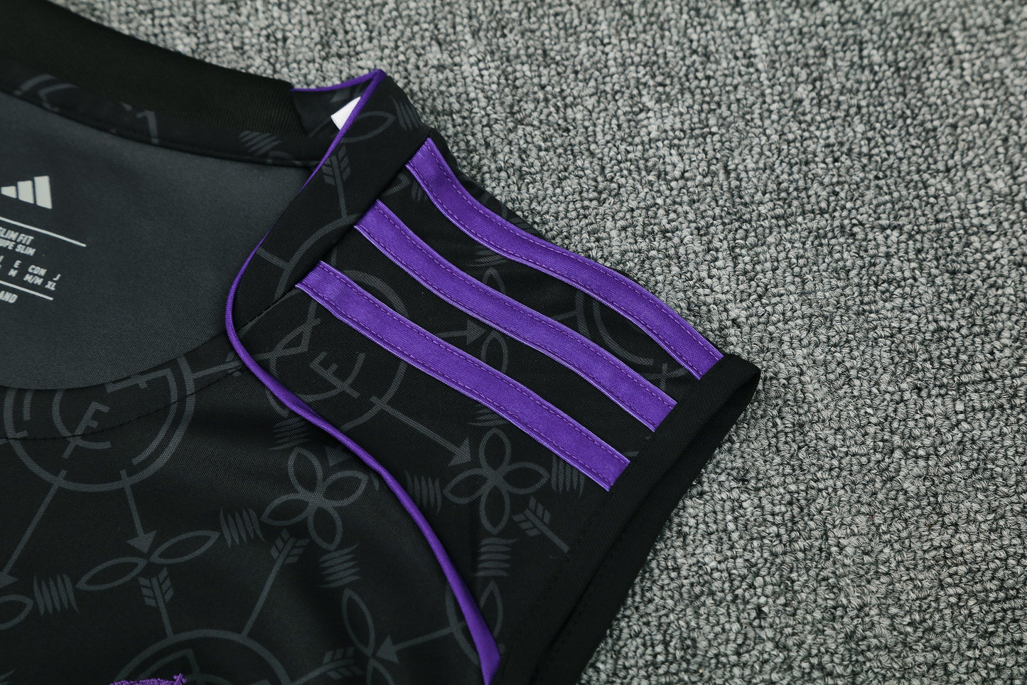 Real Madrid Sleeveless Training Kit - Black/Purple