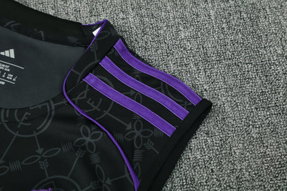 Real Madrid Sleeveless Training Kit - Black/Purple