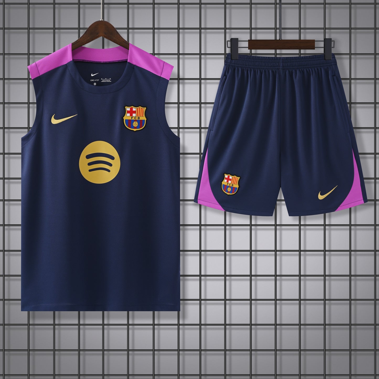 Barcelona Sleeveless Training Kit Blue
