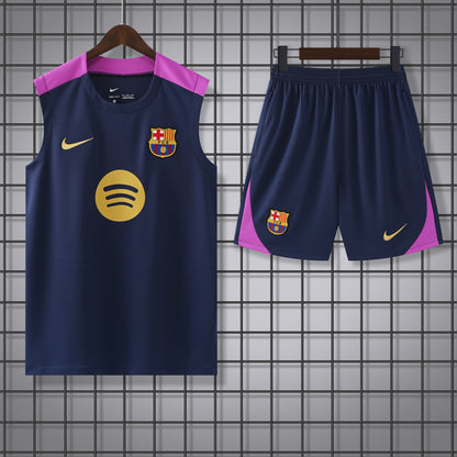 Barcelona Sleeveless Training Kit Blue